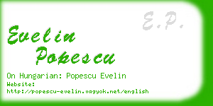 evelin popescu business card